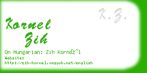 kornel zih business card